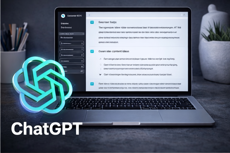 ChatGPT AI chatbot helping content creators write articles faster using artificial intelligence